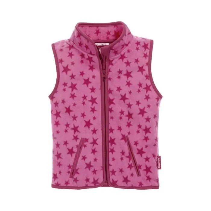 Veste sans manche - Playshoes - Bébé - Polaire douce - Étoiles allover - Oeko-Tex Standard 100-0