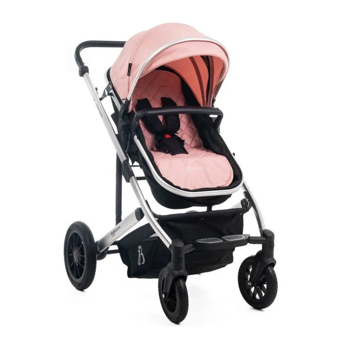 BEBELISSIMO - Poussette combinée trio 3 en 1 - siège auto 0m – nacelle – dès la naissance – jusqu’à 22kg – Victoire I-Size - rose-4