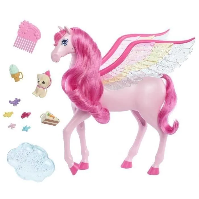 Barbie®-Pégase Rose Sons et Lumières-Coffret Barbie A Touch of Magic HLC40-4