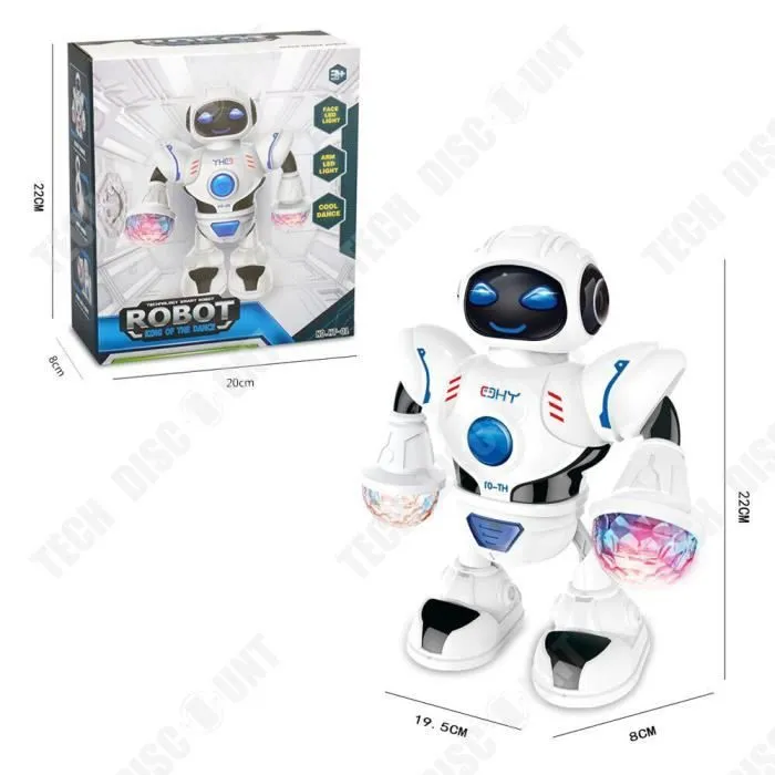 TD® Robot de danse électrique Jouets éducatifs pour enfants avec lumière LED et musique Robot de danse télécommandé intelligen-1
