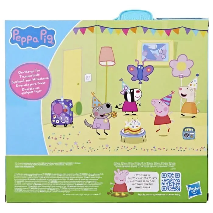Peppa Pig, coffret La mallette de Peppa avec maison pliable, 4 figurines, jouets préscolaires, à partir de 3 ans-6