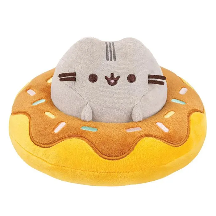 Mascotte peluche - Pusheen - Beignet chocolat - 13 cm - Douceur - Licence officielle-0