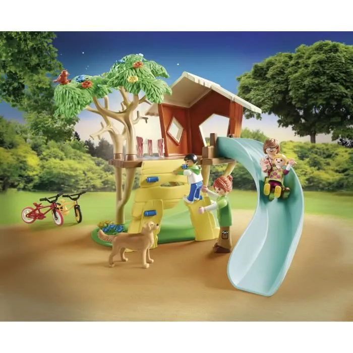 Cabane dans les arbres et toboggan - PLAYMOBIL - 71001 - Multicolore - Enfant - 4 ans et plus-2
