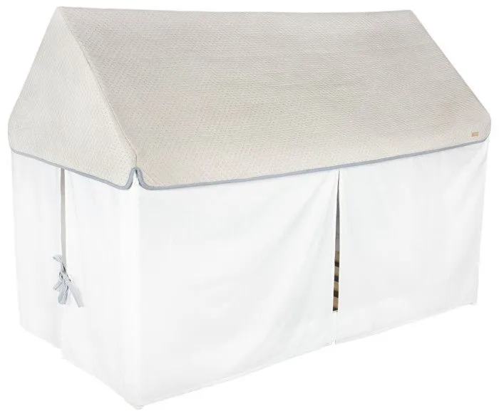 Lit Scandinave Enfant Maison avec Toit et Rideaux - 160x80 : Douceur et Aventure dans la Chambre-2