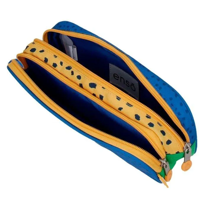Trousse a stylo Enso - 9464221 - Jungle Club Trousse Double Multicolore 23 x 9 x 7 cm Polyester, Multicolore, Trousse Double-3
