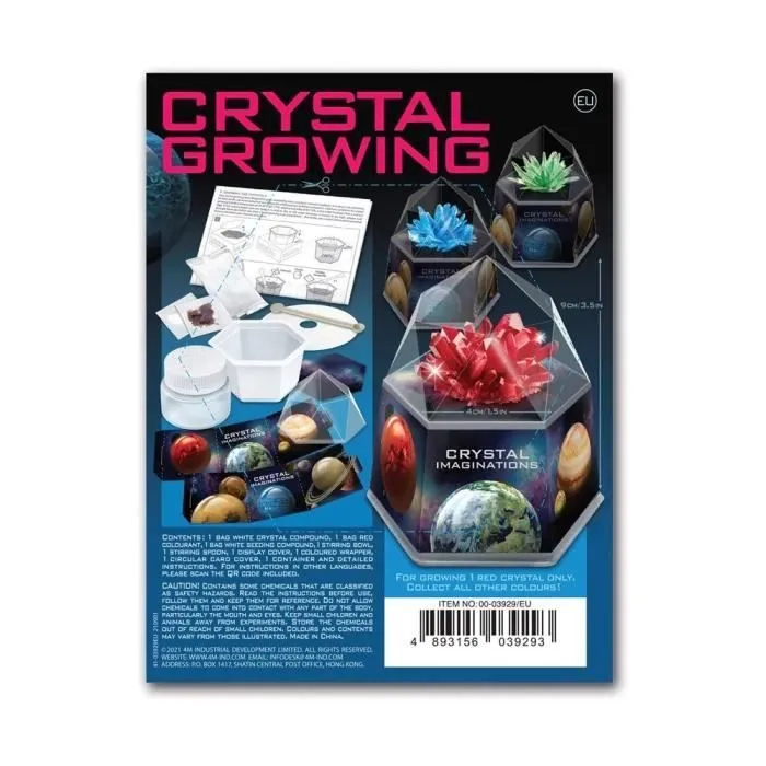 Kit de culture de cristaux - 4M - CRYSTAL IMAGINATIONS - Rouge - Pour enfants - Intérieur-2