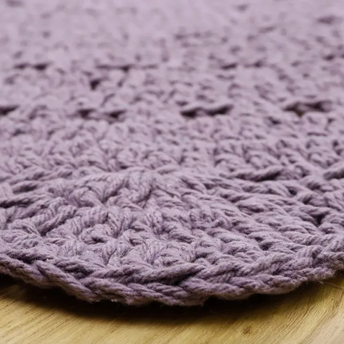 Tapis rond Alma Mauve - NATTIOT - Coton-5