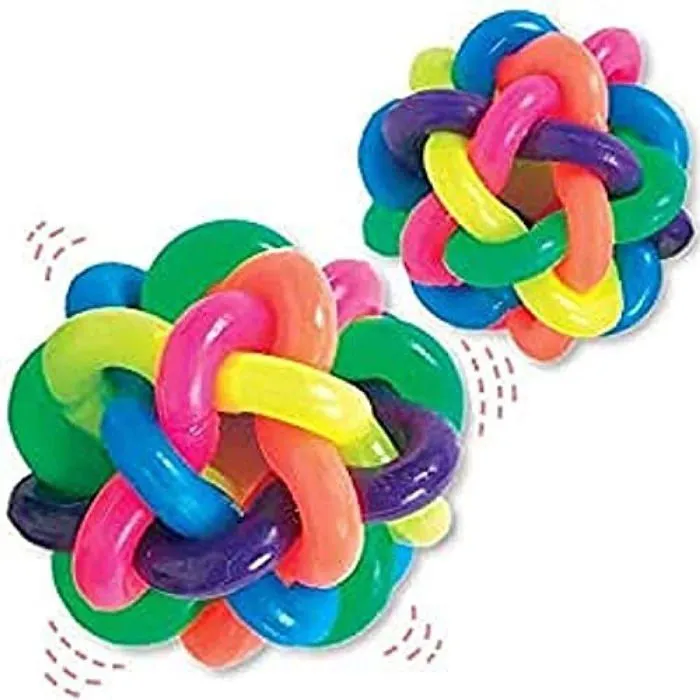 Balle - boule - ballon Baker ross ltd - P5613 - Baker Ross Balles Noeuds Arc-en-ciel(Paquet de 5)-0