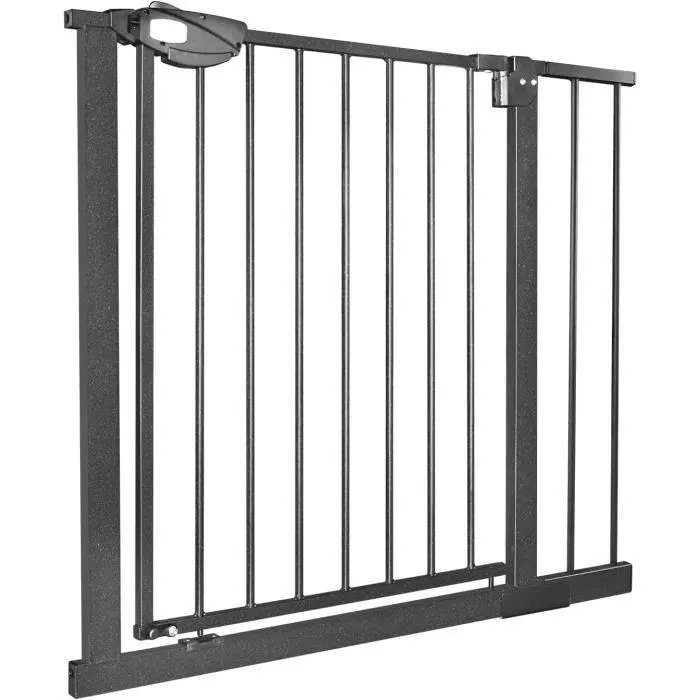 YUENFONG Barrière de sécurité pour escalier sans perçage - Largeur : 85-95 cm - Ouverture à 180° - Noir-0