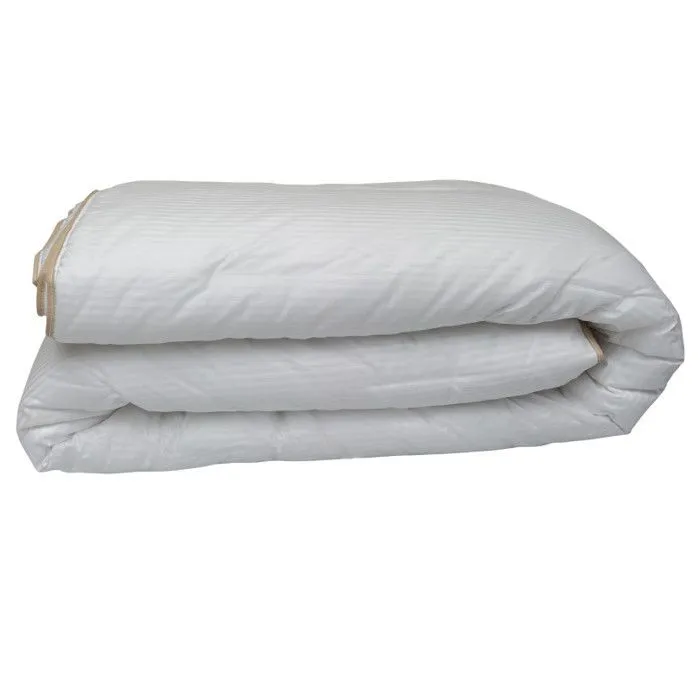 Couette "Fjord Grand Hotel" Tempéré Jumelable Satin de coton rayé Lestra - Blanc - 220 x 240 cm pour lit 2 places-1