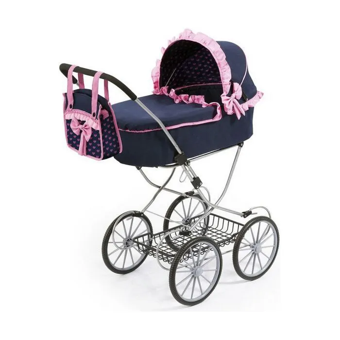 Landau - poussette Reig - REA12151 - Landau Poupee Bebe-Paseo Classic Vintage Bleu,-0