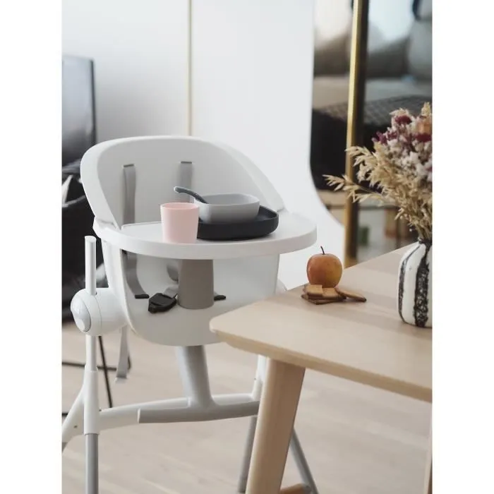 BEABA Chaise haute bébé Up&Down Gris/Blanc-4