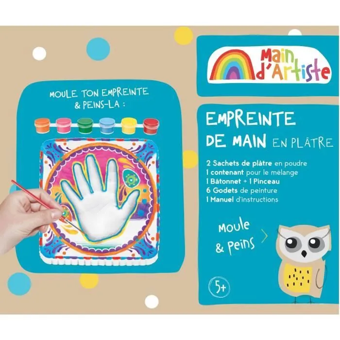 Kit de création empreinte de la main - Loisir Créatif - MAIN D'ARTISTE - Dès 5 ans-3