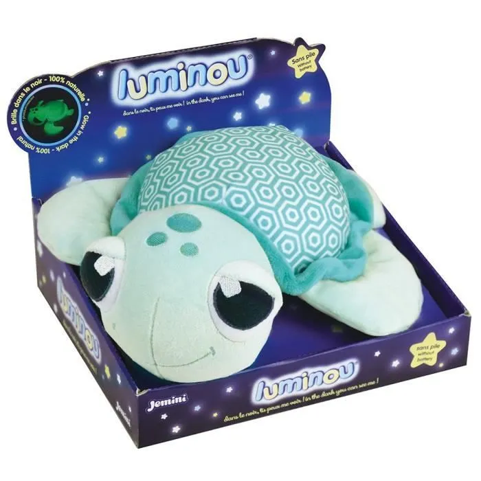 Ma Petite Carapace Peluche Tortue Lumineuse Naturelle +/- 25 cm - JEMINI - Chargeable à la lumière, fonctionne sans pile.-7