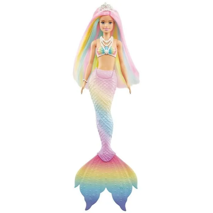Barbie - Sirène Magique Arc-en-Ciel - Poupée - Dès 3 ans-2
