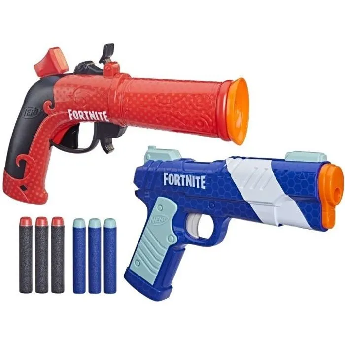 Jeu de tir - NERF - Nerf Fortnite Dual Pack - 2 blasters et 6 fléchettes en mousse Elite-0