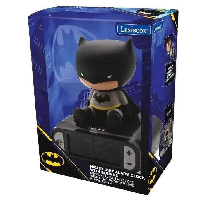 Réveil veilleuse digital LEXIBOOK - Batman - 3D lumineux et sonore - Noir - Enfant-2