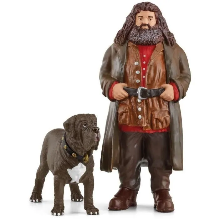 Hagrid et Crockdur, Figurine de l'univers Harry Potter®, pour enfants dès 6 ans, 8 x 11,5 x 13 cm - schleich 42638 WIZARDING WORLD-0