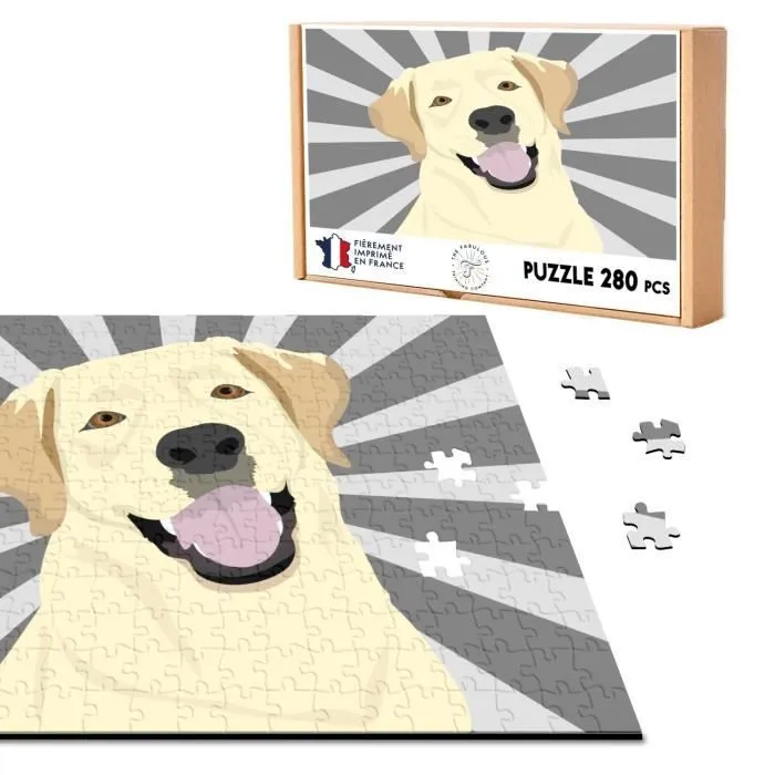 Puzzle Classique - FABULOUS - Labrador Gros Chien Blanc Art Dessin - 280 Pièces - Adulte - Intérieur - Mixte-0