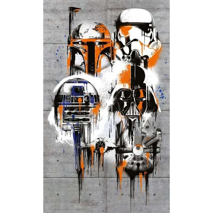 Poster géant intissé - Star Wars - Dark Vador - H 200 x L 120 cm - Multicolore - Décoration murale-2