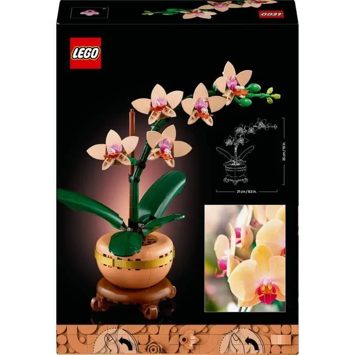 LEGO Botanique 10343 L’orchidée miniature - Fleurs artificielles - Idée cadeau pour femme-5