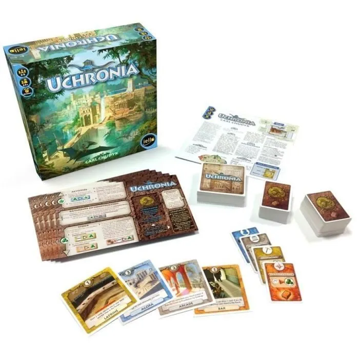 Jeu de cartes Uchronia - IELLO - Gestion et développement - Dinosaures et antiquité-1