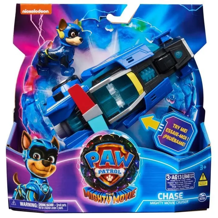 Véhicule Chase La Super Patrouille - Le Film - PAW PATROL - Effets sonores et lumineux - Figurine incluse-2