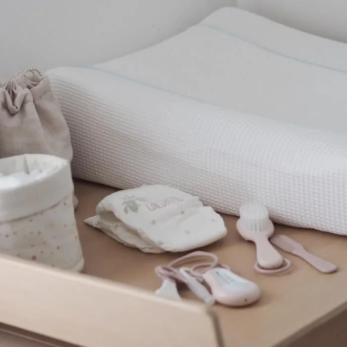 BEABA Housse pour matelas à langer Sofalange, 100% coton biologique, confort optimal, blanc-4