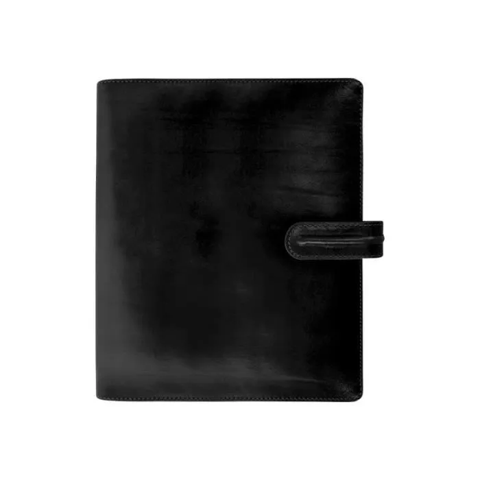 Organiseur - Exacompta - Exatime 21 - 190 x 230 mm - Couverture rigide - Cuir noir veiné-1