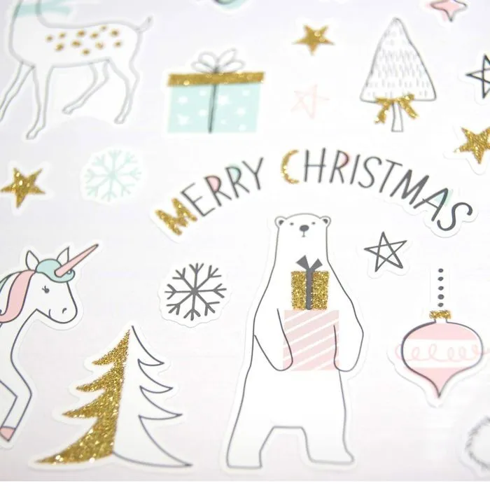 Stickers Noël - Animaux Pastel-0