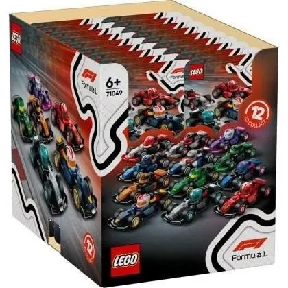 Box de 36 minifigures 71049 Voitures F1 à Collectionner-0
