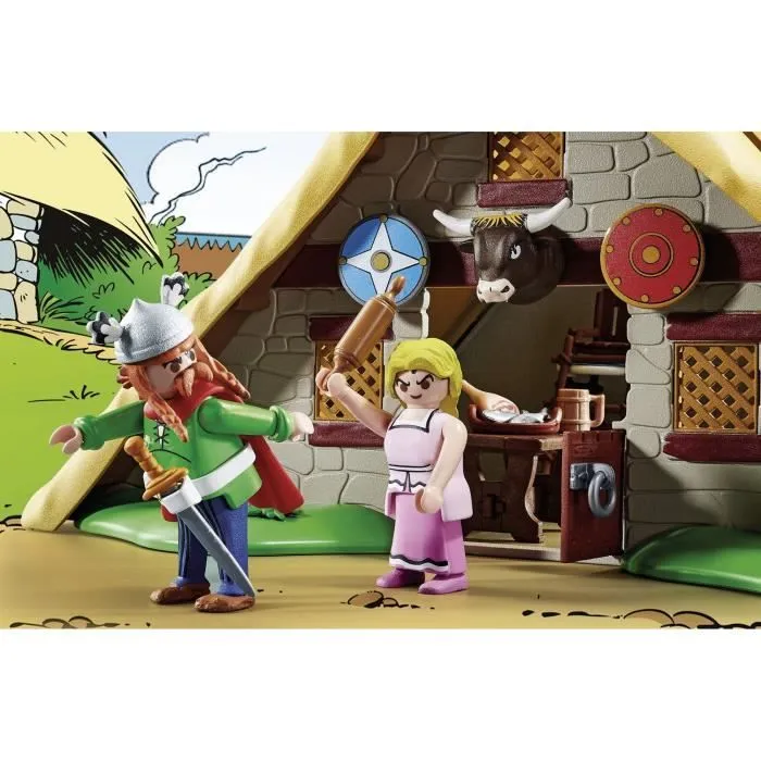 PLAYMOBIL 70932 Astérix, La hutte d'Abraracourcix, Personnages, 110 pièces, Dès 5 ans-2