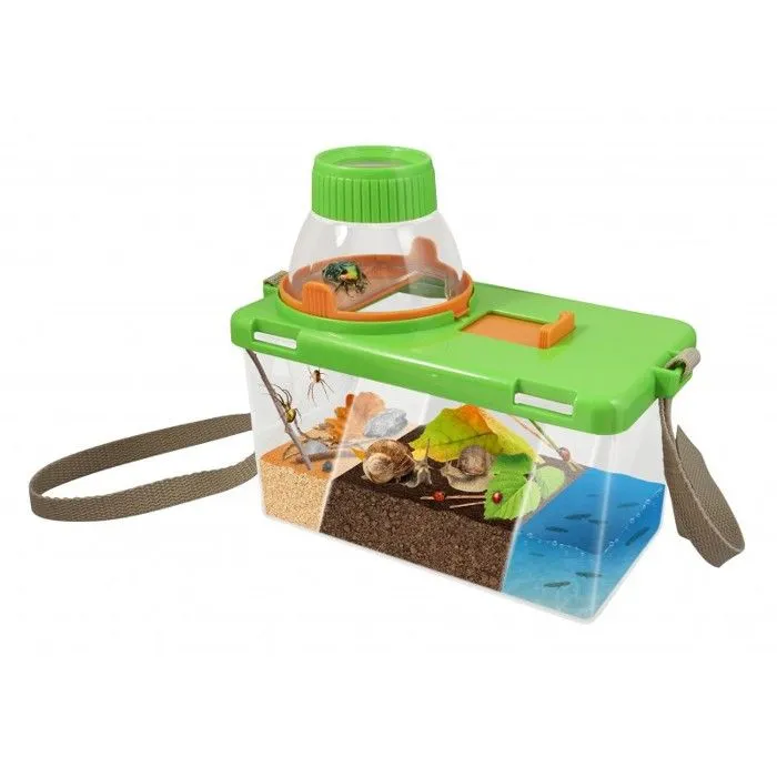 Terrarium pour enfant - Buki France - 21,3x9,8x15,2 cm - Loupe amovible x6 - Livret illustré - Mixte-2