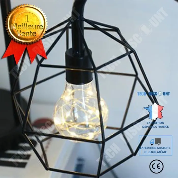 TD® 1 pc LED Fil De Cuivre Veilleuse Maison Fer Petite Lampe De Table pour Restaurant Salon Cuisine-0