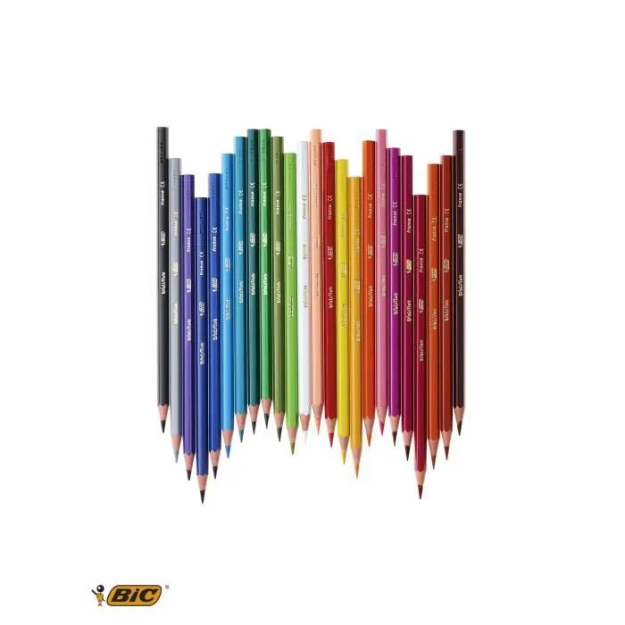 Crayons de Couleur - BIC Kids - Evolution ECOlutions - 36 Couleurs Assortis - Éco-Responsables - Résistants-3