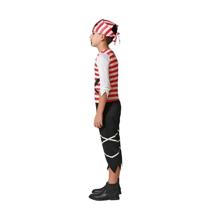 Déguisement pirate casse-cou rayé - ATOSA - Garçon 7-9 ans - Multicolor - Coiffe, chemise, pantalon-3