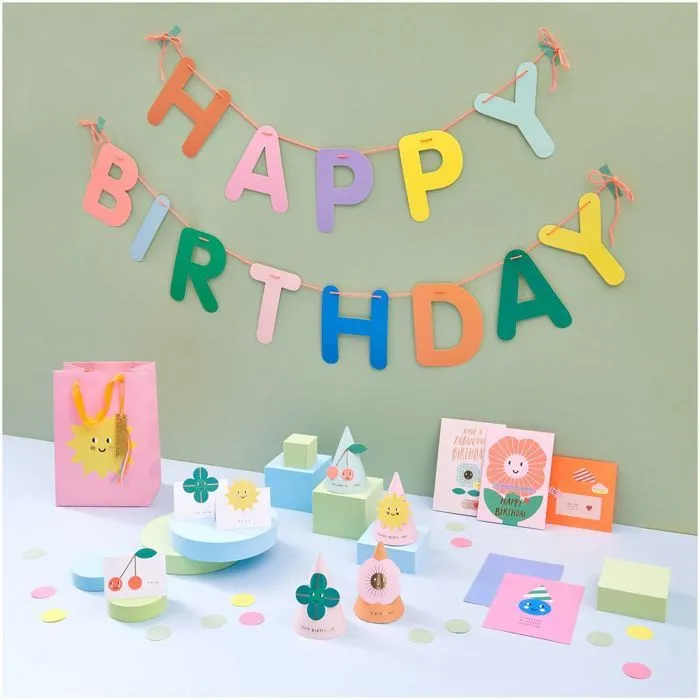 Guirlande Happy Birthday colorée 5 m-1