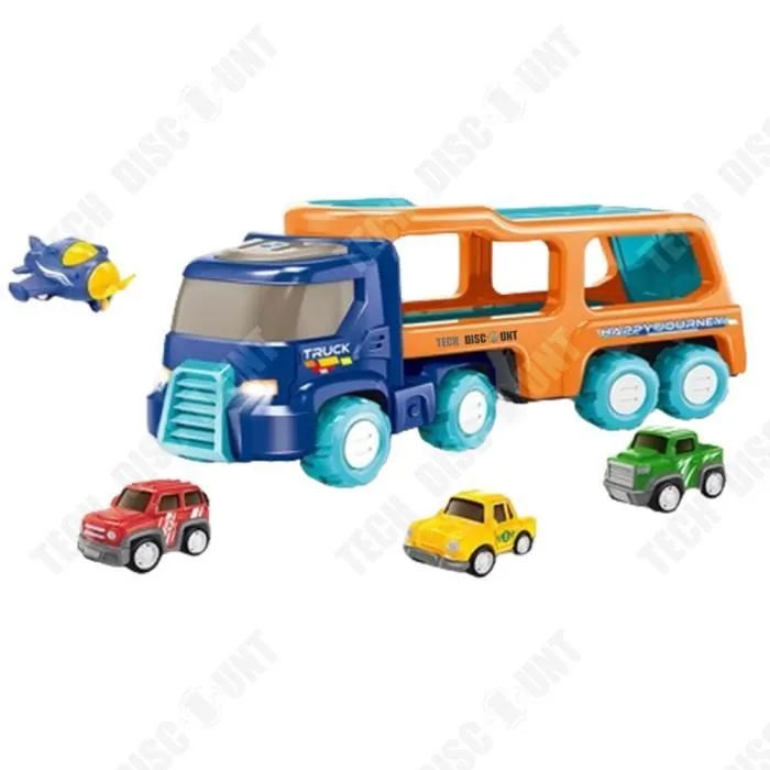 TD® Jouets voiture conteneur Stockable Enfants Grande Plastique Modèle de véhicule d'ingénierie de simulation Jouets pour garçons-0