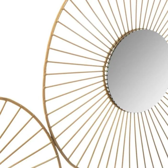 Déco murale 5 miroirs dorés 78x58 cm - Or - Atmosphera createur d'interieur-3