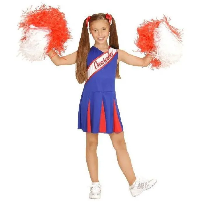 Déguisement Cheerleader Rouge et Bleu-0