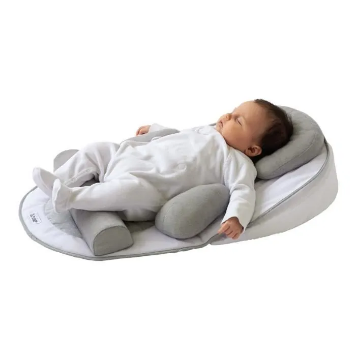Cocon De Sommeil Bébé TINEO - Cale Bébé - Plan Incliné 10° - Évolutif - Ajustable - Amovible - 0-3 mois - Cale Tête Bébé - 58x40cm-4