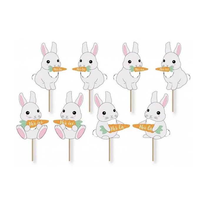Kit chasse aux oeufs Lapinou - Taille unique - Enfant - Blanc-0