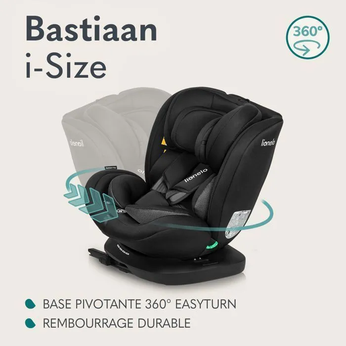 Siège-auto bébé évolutif LIONELO Bastiaan i-Size - Base pivotante 360° -ISOFIX - 40-150 cm - De 0 à 36 kg - Groupe 0/1/2/3 - Rose-2