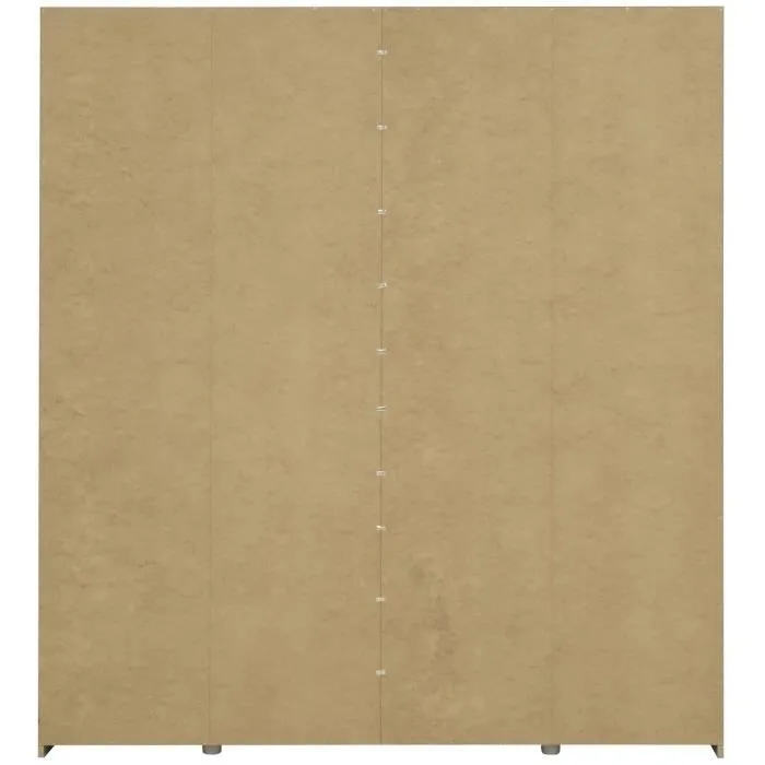 Armoire 2 portes coulissantes avec miroir - Chêne sonoma - L 170,3 x P 61,2 x H 190,5 cm - ULOS-6