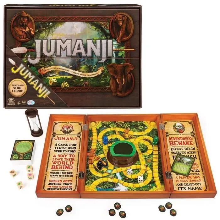 Jeu de questions - SPIN MASTER - Jumanji In Legno - Mixte - 2 joueurs ou plus - Intérieur-0