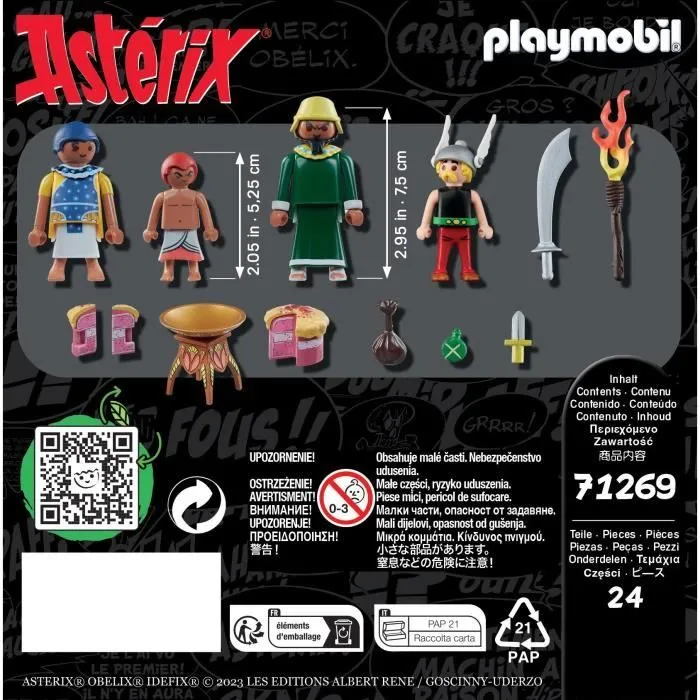 PLAYMOBIL 71269 Astérix, Amonbofis et le gâteau empoisonné, 24 pièces, Dès 5 ans-2