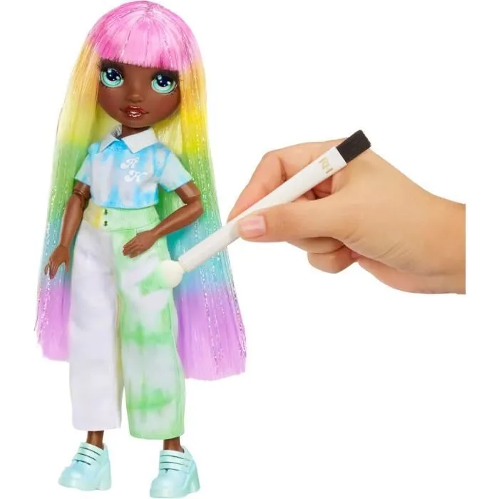 Poupée Mannequin - Rainbow High - Watercolor & Create - Multicolore - Personnalisable - Aquarelles Lavables-3