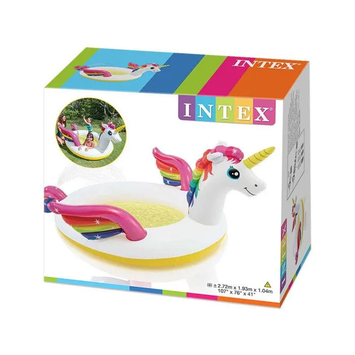 Piscine gonflable Licorne avec fontaine - Intex-5