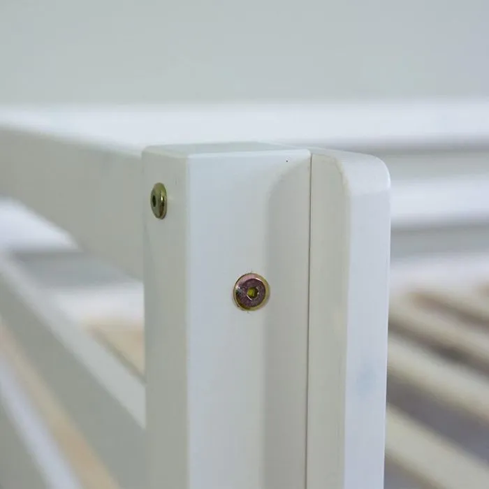 Lit enfant - Blanc - 90x200 - Avec échelle et toboggan - Bois - À monter soi-même-3