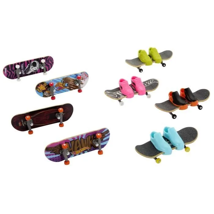 Hot Wheels-Skate-Fingerskate Tony Hawk-Pack fingerboards et chaussures HMY19-2